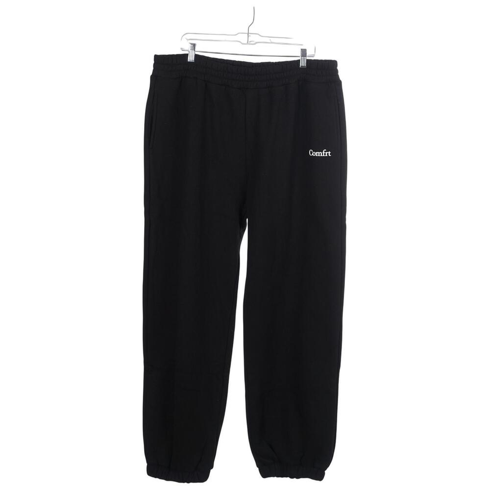 Comfrt Sweatpants 2XL Black Pull On Elastic Waist Pockets Cotton Blend